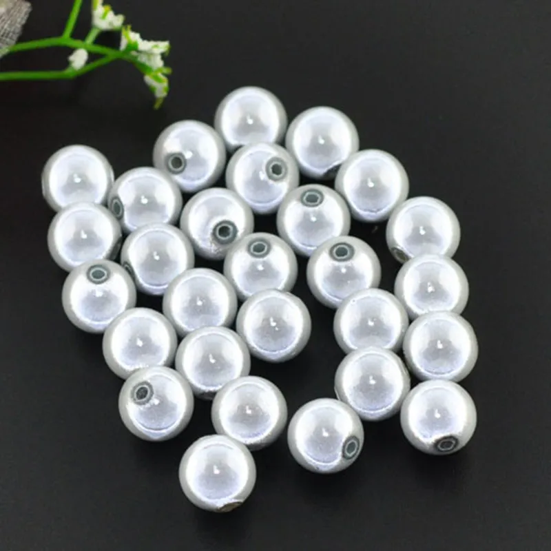 2.5mm hole size 5 white round miracle 16mm illusion acrylic beads