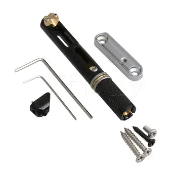 

Yibuy Black Metal Bass Guitar Bridges Single Round Bar 5-String
