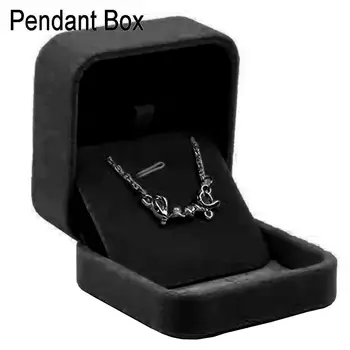

Black Velvet Ring Watch Necklace Bracelet Bangle Pendants Jewelry Case Gift Box for Valentine Christmas Ring Necklace Earrings