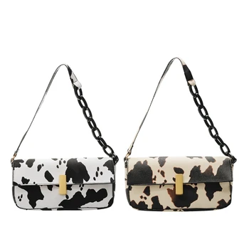 

Cow Pattern New Temperament Wild Shoulder Shoulder Armpit Ladies Bag Casual Fashion Small Square Bag