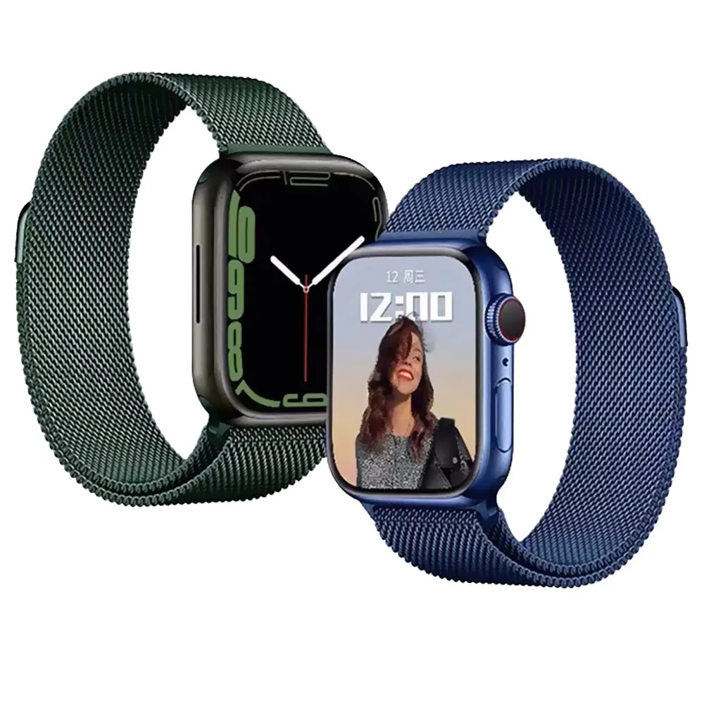 Magnetic Loop Strap For Apple watch Band 45mm 41mm 44mm 40mm 42mm 38mm Stainless steel correa bracelet iWatch serie 3 7 5 6 se 3