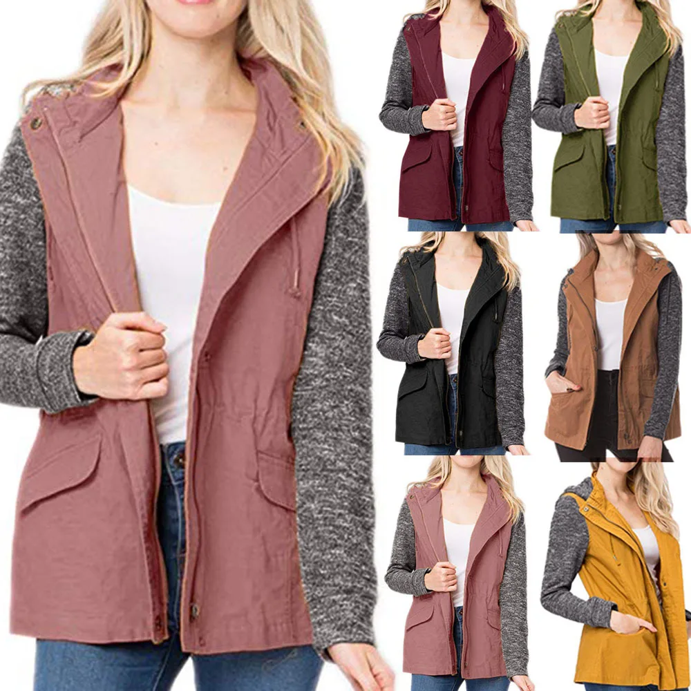 

2018 Autumn And Winter AliExpress Eaby New Style Thick Joint Hoodie Coat Tops 6-Color 4 Code
