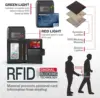 Men Genuine Leather Wallet Business Purse RFID Card Holder Transparent Windows Bank Note Coin Compartment Black 5
