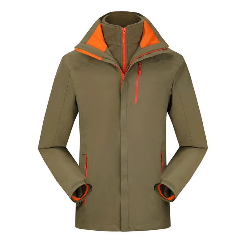 Outdoor Jas Mannelijke 3 In 1 Double Layer Jas Windjack Winter Camping Waterdicht Ademend Wandelen Jas Voor Mannen Outdoor Jas Mannelijke 3 In 1 Double Layer Jas Windjack Winter Camping Waterdicht Ademend Wandelen Jas Voor Mannen