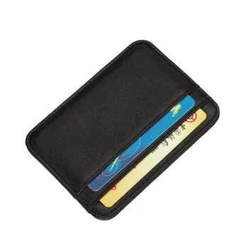 

genuine leather card holder Money Case for Men Women slim business card id holder credit card case thin small wallet