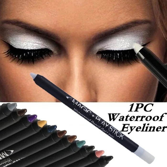 1 шт., цветная подводка для глаз, черный, белый, подводка для глаз, карандаш, водостойкая ручка для теней, Прецизионная, долговечная подводка для глаз, Гладкие инструменты для макияжа глаз
