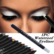 1 шт., цветная подводка для глаз, черный, белый, подводка для глаз, карандаш, водостойкая ручка для теней, Прецизионная, долговечная подводка для глаз, Гладкие инструменты для макияжа глаз