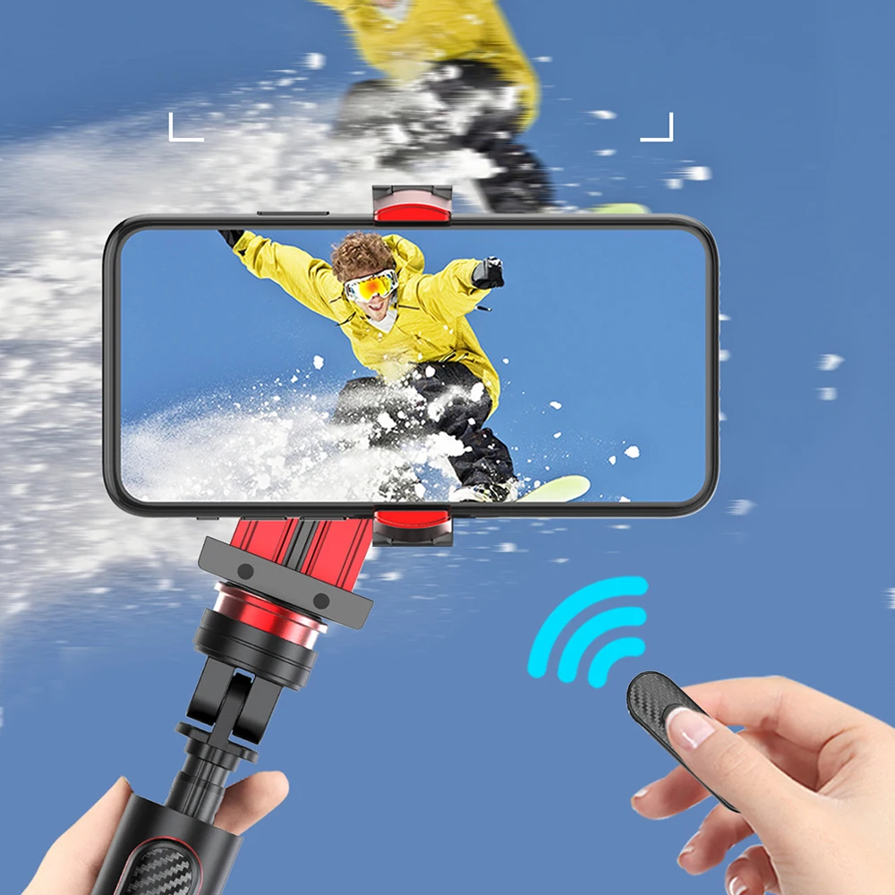 3 in 1 Wireless Bluetooth Selfie Stick Anti-Shake Handheld Gimbal Stabilizer Tripod Monopod with Remote Control For IOS Android