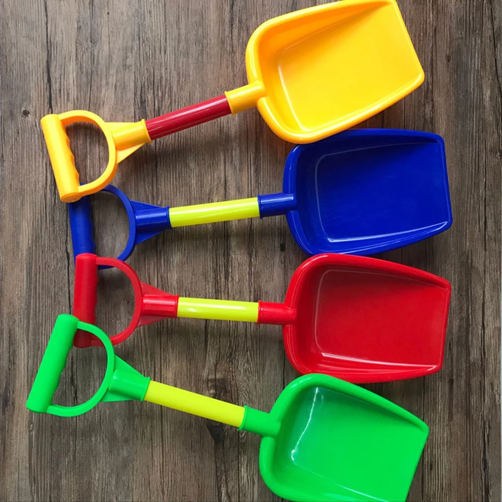 Детские игрушки для пляжа, Песочная лопата, лопата с короткой ручкой, ландшафтный культиватор, садовый инструмент, разные цвета, детская пластиковая Лопата