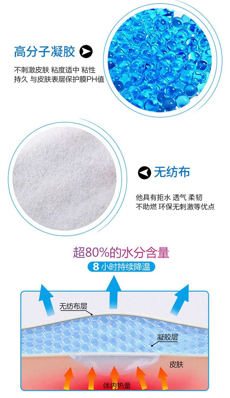 Small Fever tui shao tie Kids Physics Cooling Useful Product Cool Cooling Gel Sheet Hu NAO Cooling Paste