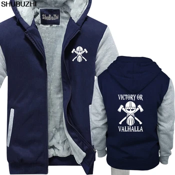 

Viking / Norse "Victory or Valhalla" Heavy Cotton hoodie winter thick hoodies men Unisex New shubuzhi autumn hoody sbz1391