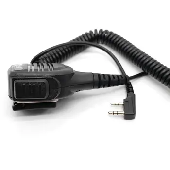 

Big Microphone With Magnetic Ring Plastic 2 Pin Ptt Rainproof Shoulder Speaker Mic For 2 Way Radio Walkie Talkie