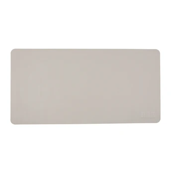 

BUBM PU Leather Protector Pad Mouse Pad Mat Desk Writing Mat Waterproof Anti-oil for Office and Home (Grey&Silver, L)