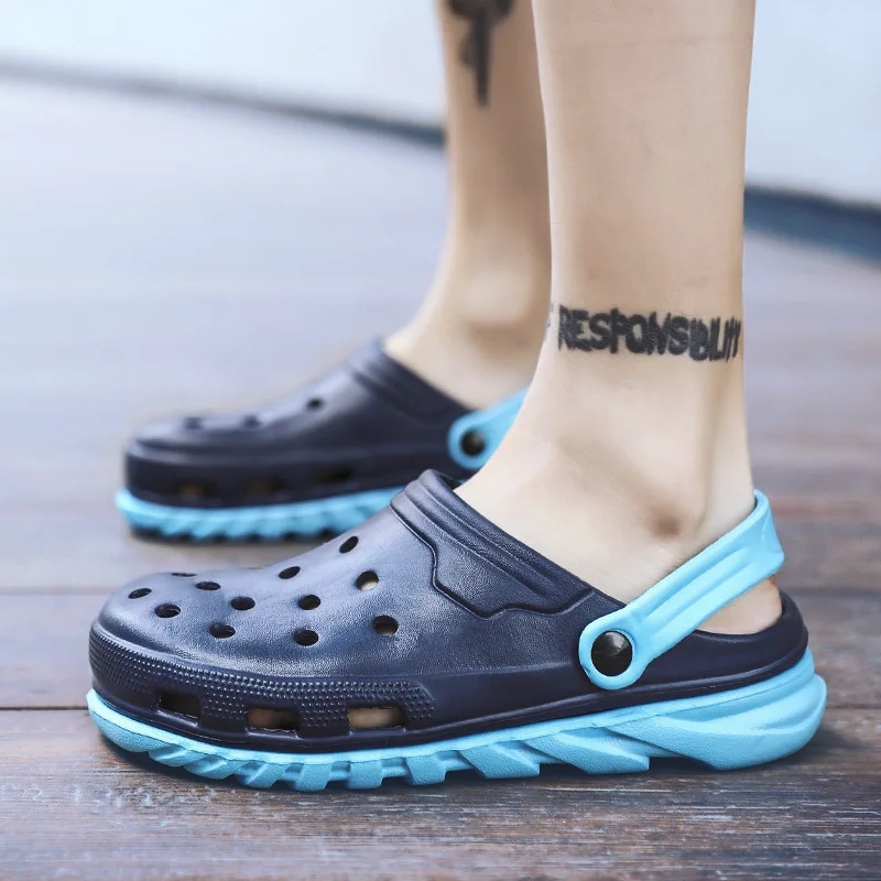 

MEN'S SHOES Summer Porous Shoes MEN'S Slippers Trend Beach MEN'S Sandals Students Anti-slip Closed-toe Garden Loafer