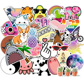 

50 Cute Marine Animals Vsco Stickers Pack For On The Laptop Fridge Phone Skateboard Travel Suitcase luggage Sticker