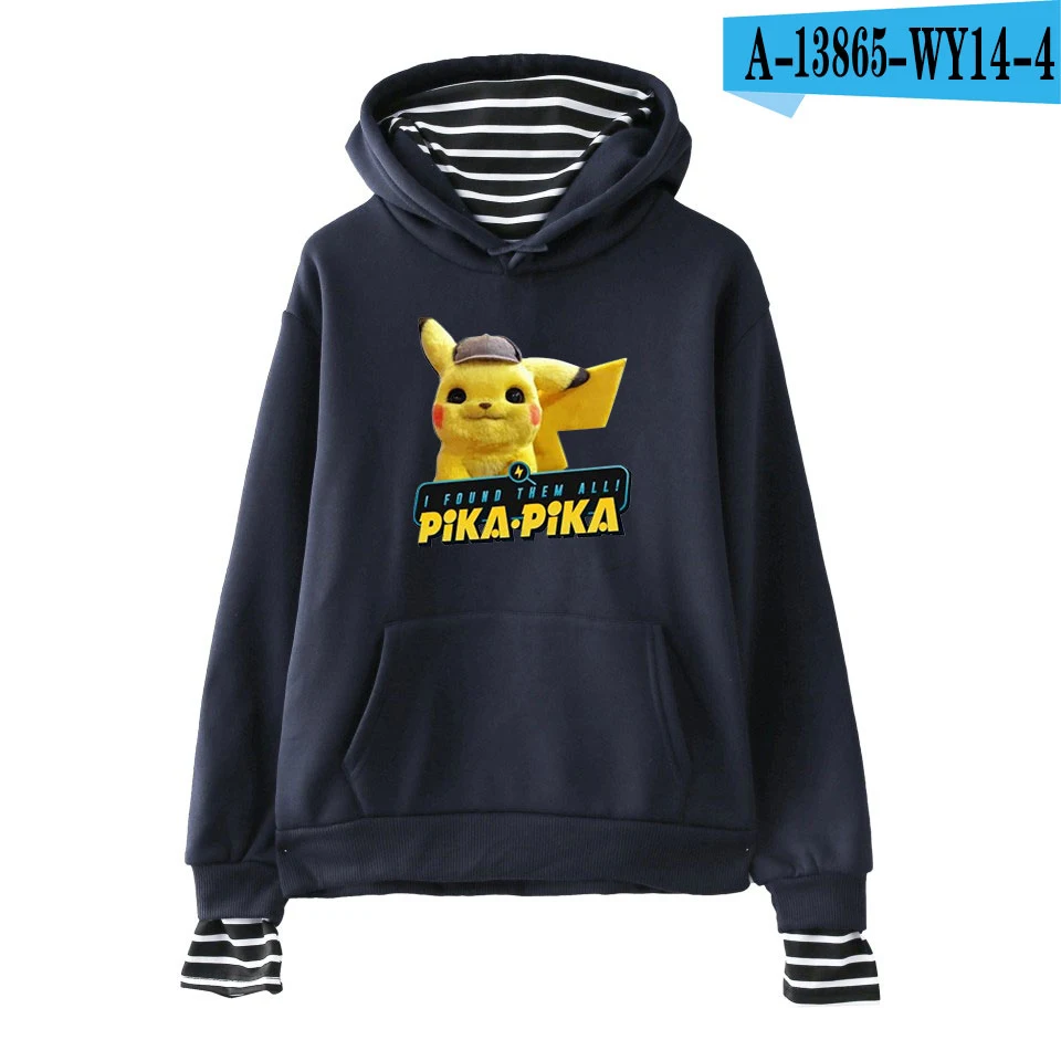 20 Розовый худи Харадзюку толстовки Pokemon Pikachu Женский Осенний пуловер Толстовка для девочек-подростков уличная одежда в стиле хип-хоп - Цвет: 20
