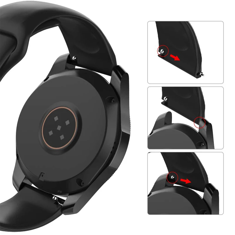 Для Fossil Gen 4 Q исследовательский HR/Fossil Gen 3 Q исследовательский силиконовый ремешок часов Спортивные ремни для мужчин и женщин сменный Браслет черный