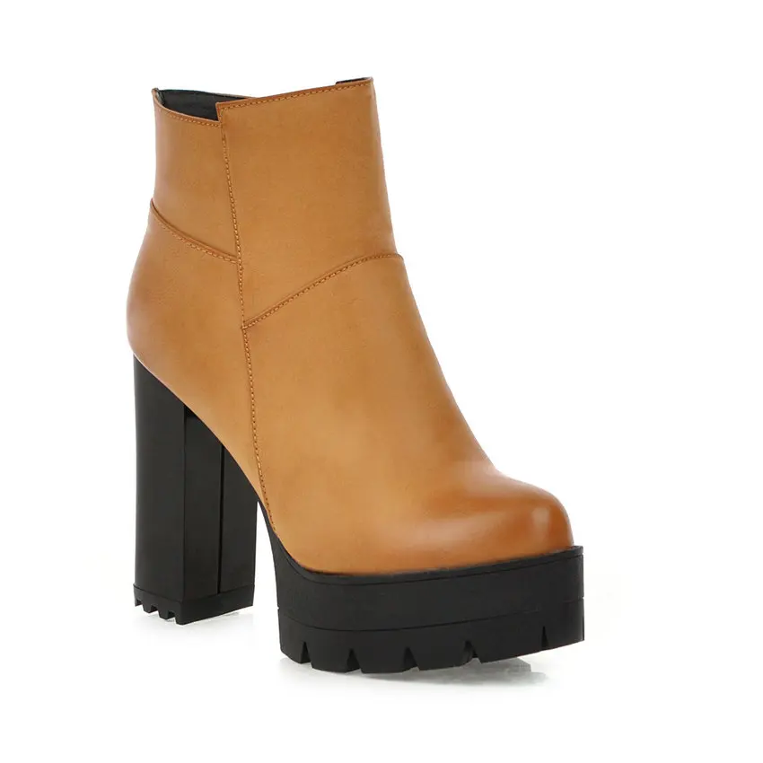 ESVEVA/ г. Элегантная женская обувь из искусственной кожи в западном стиле зимние ботильоны ботинки на высоком квадратном каблуке с острым носком на молнии размер 34-43