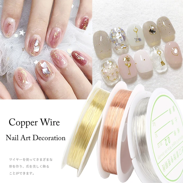 Futuristic & Stylish] Copper Wire Nail Art | Rainbow Nails' Blog