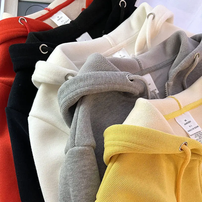 CGC Winter Oversize Zip Up Hoodies Women 2022 Harajuku Hooded Sweatshirts Female Warm Plus Velvet Hoodies Jacket Casual Tops