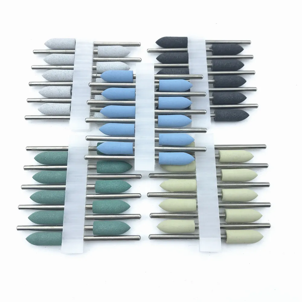 20 Pièces Polisseurs En Caoutchouc Diamanté Pour Labo Dentaire - Tige 2.35mm, 28 Tailles