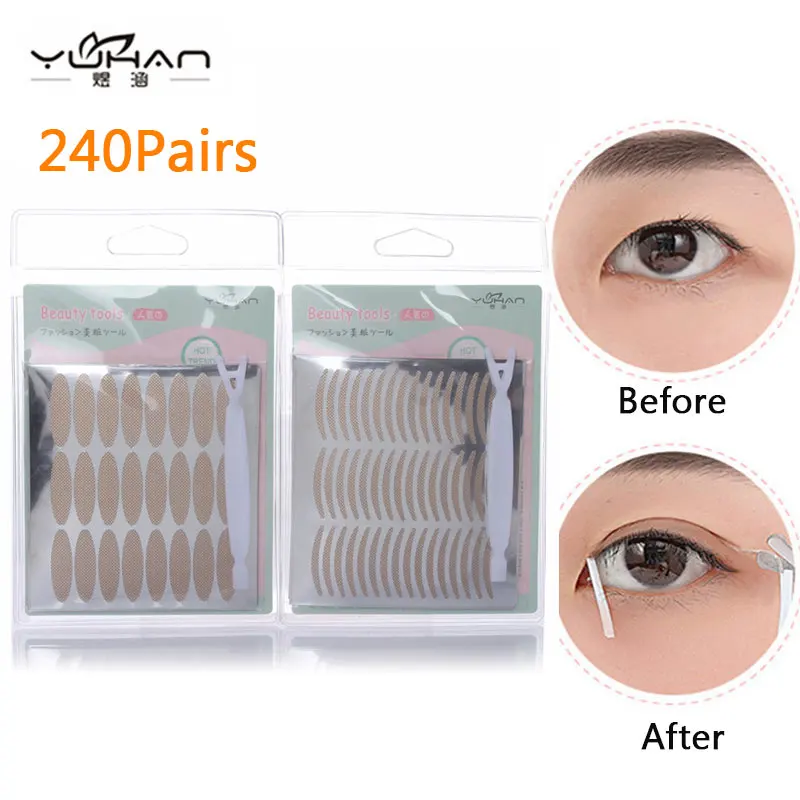 

Double Eyelid Patch Eyelid Tool Convenient Fashion Double Eyelid Stickers 240 Pairs Fiber Magic Makeup Accessories Breathable