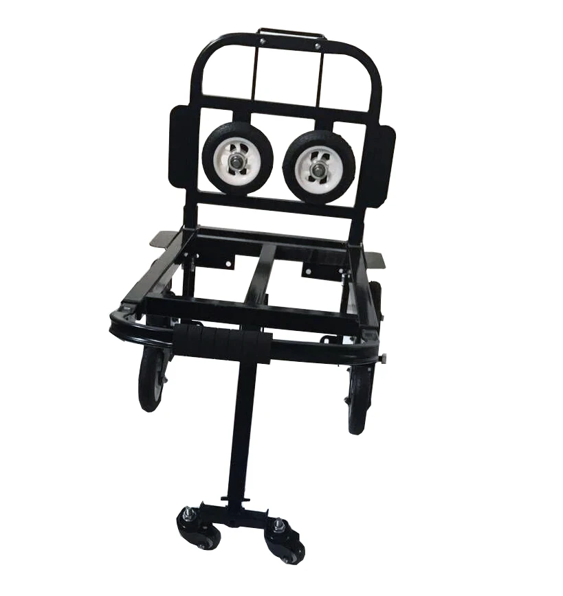 Foldable Portable Stair Climbing Hand Truck Luggage Cart Handcart Luggage Cart with 6 Wheels and 2 Backup Wheels-with 2 Casters