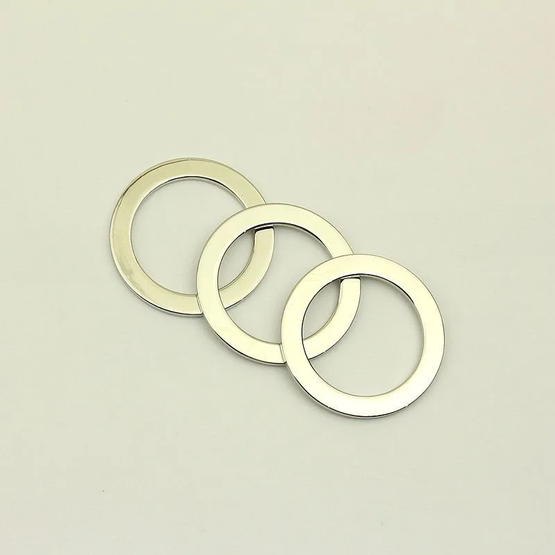 20Pcs 36mm Inner Diecast Metal Flat Alloy Round O Ring Adjustable Buckles Nickle Black Gold Bronze Bag Webbing Strap Big Rings