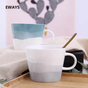 

360ml Creative Ceramic Mug With Spoon and Cover Special Slotted Cup Mug Home Office Fancy Gift for Tea Drinker