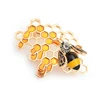 Wuli&baby Enamel Bee Honeycomb Brooches Women Men Alloy Insect Weddings Brooch Pins Gifts ► Photo 3/4