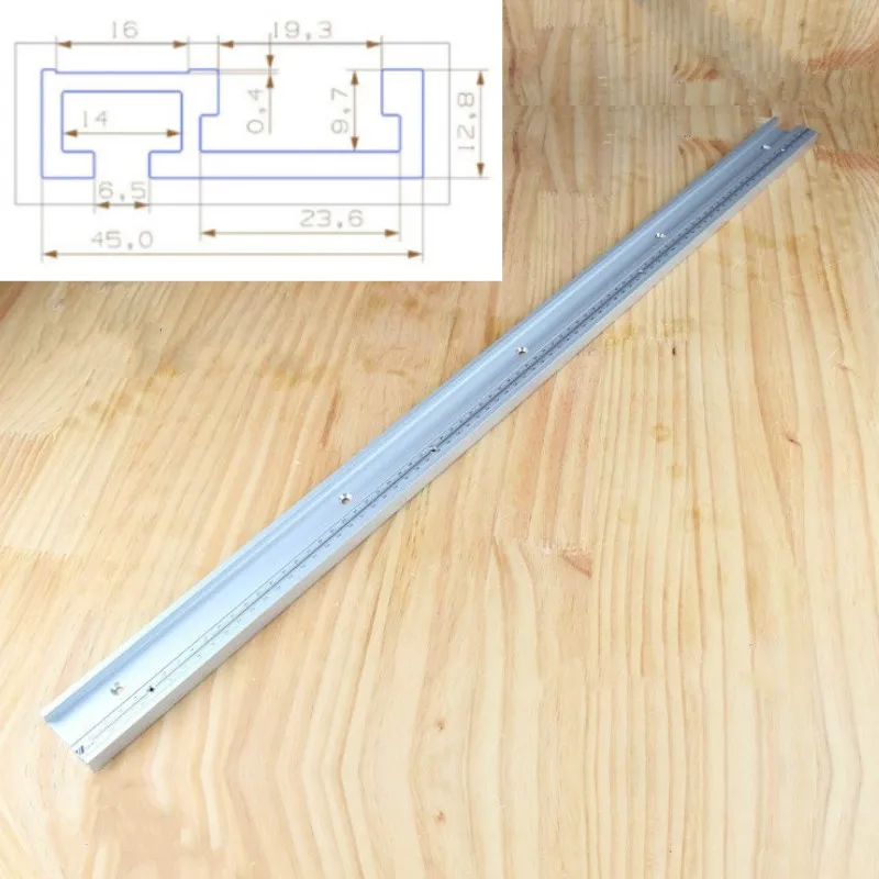 Т-треки из алюминиевого сплава со шкалой и торцовочной дорожкой стоп и Т-образной пазами Торцовочные треки фрезерные станки Настольная пила деревообрабатывающий верстак DIY