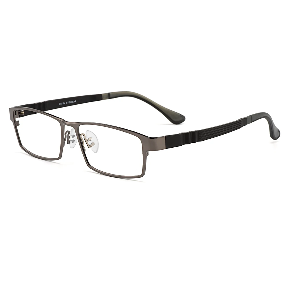 Business Titanium Alloy Full Rim Glasses Frame S6605 For Men's Prescription Spectacles Eyewear With Flexible TR90 Temples Legs 1