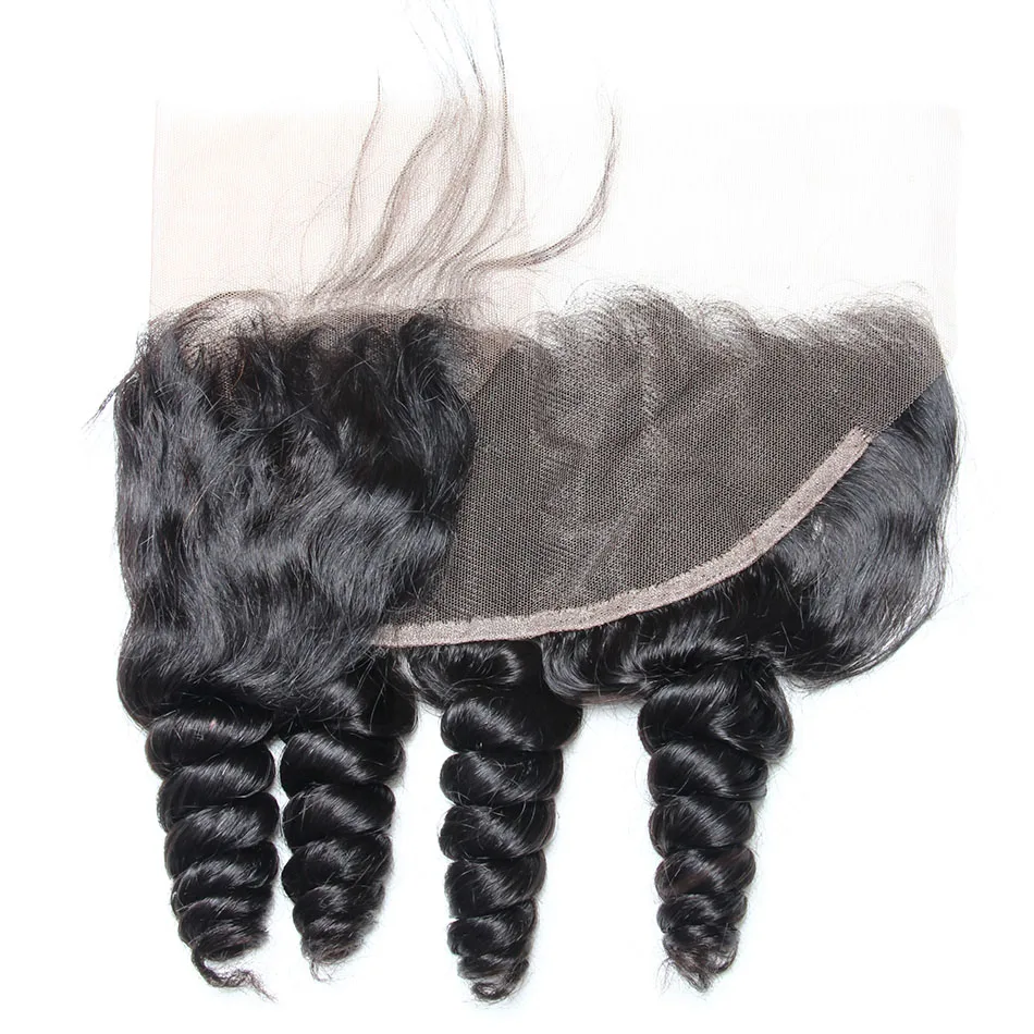 Alibele бразильские свободные волнистые пряди с фронтальной Closure10-30in м Remy человеческие волосы 3 пряди 13x4