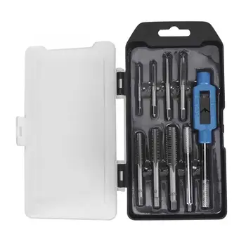 

9Pcs Thread Repair Tool Tap Die Kit Combination Remove Broken Screws Bolts Aluminum Alloy Thread Repair Kit
