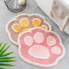 

Absorbent Bath Toilet Mats Area Rugs for Tub Shower and Bathroom Doormat Floor Mat Foot Pad Rug Non-Slip Pink Brown Grey