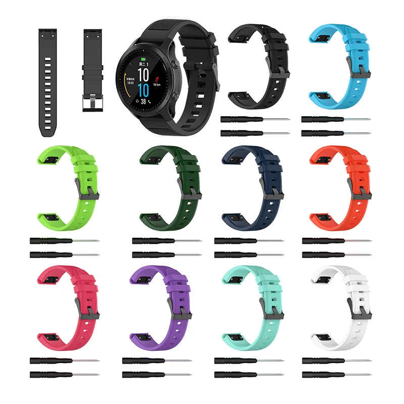 

Silicone Watch Strap Wrist Replacement Watchband For Garmin Forerunner 945/935/Fenix 5 Running Smart Sports Watch Wrist Strap
