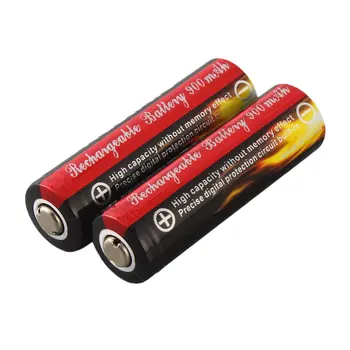 

2 pcs Red Black AA 3.7V 14500 900mAh Rechargeable Li-ion LED Battery Safe Environmental Friendly For Flashlight