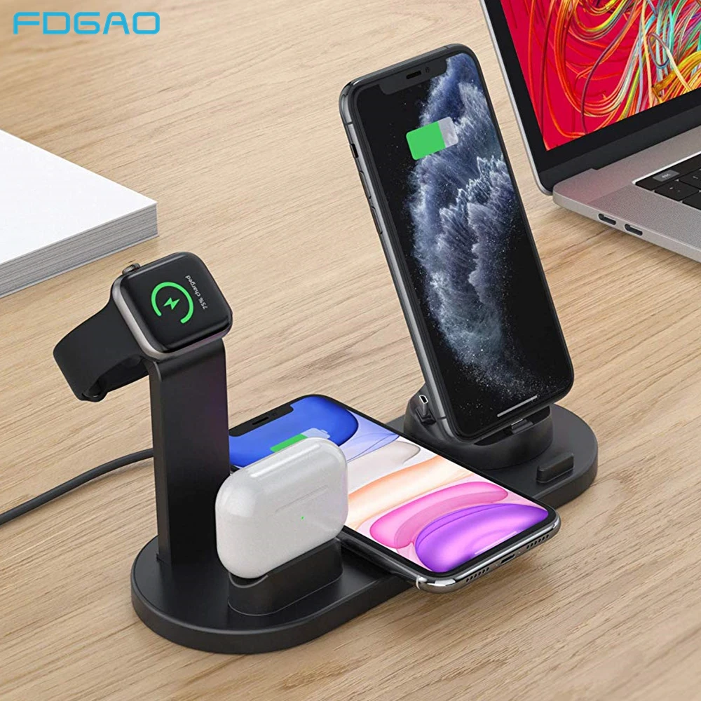 3 in 1 Wireless Charger for iPhone 11 Pro Samsung S20 S10 Qi Fast Charging  Dock Station for Apple Watch iWatch 6 5 4 3 2 Airpods|Wireless Chargers| -  AliExpress