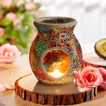 

Free Shipping New Style Glass Candle Holder Personel Bar Coffee Oil Warmer Glass Container
