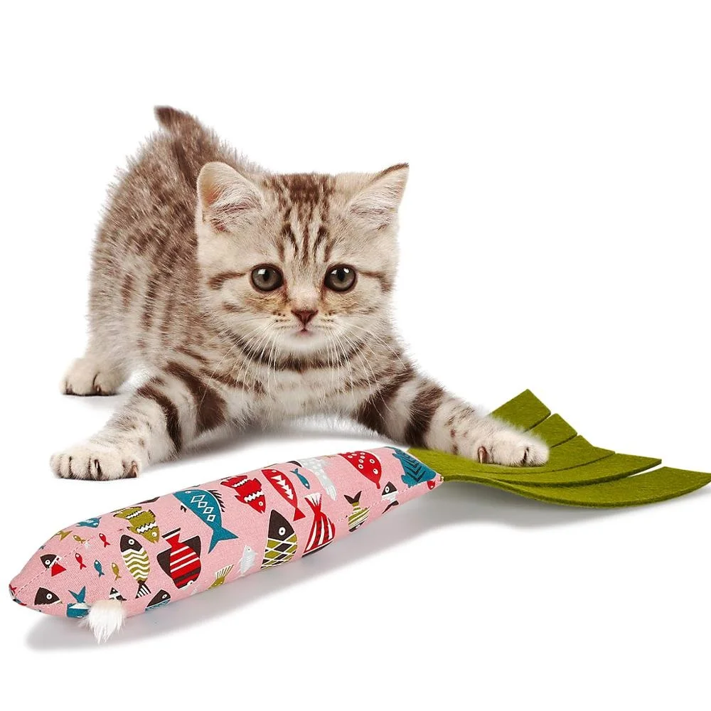 Забавная Интерактивная подушка для кошек игрушка кошачьей мяты зубы игрушки рыб
