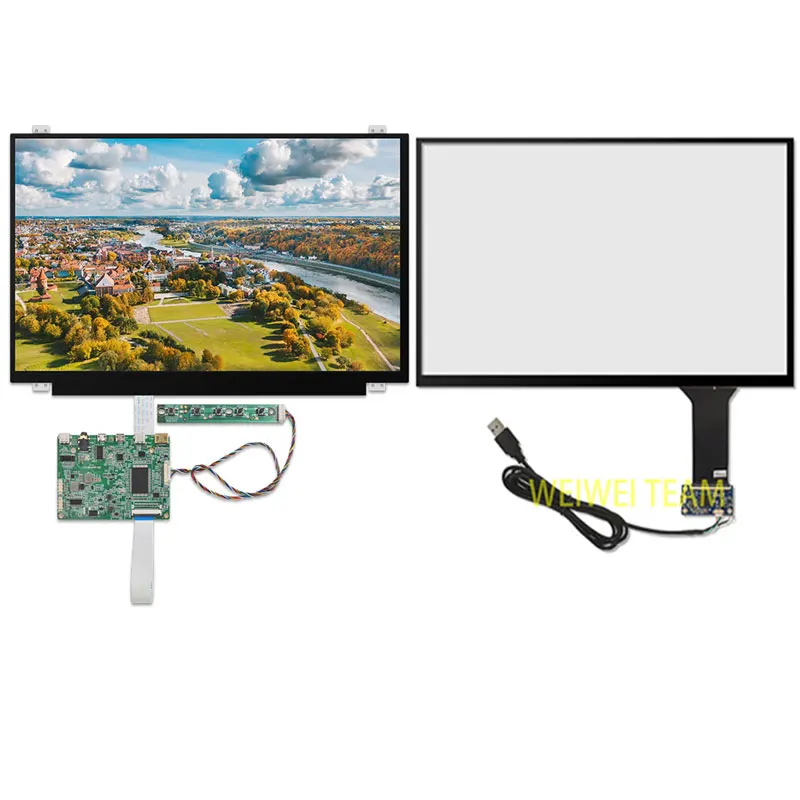 Wisecoco FHD 15,6 дюймов 1920X1080 ips ЖК-экран емкостный сенсорный экран Edp 30 pin HDMI драйвер платы тип-c наушники NV156FHM-N42