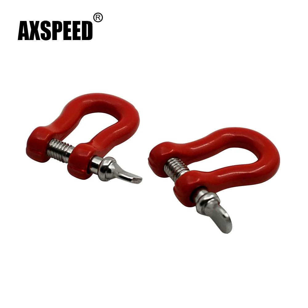 Красная буксировочная Скоба AXSPEED 2 шт. для Axial Wraith SCX10 TAMIYA CC01 D90 D110 TF2