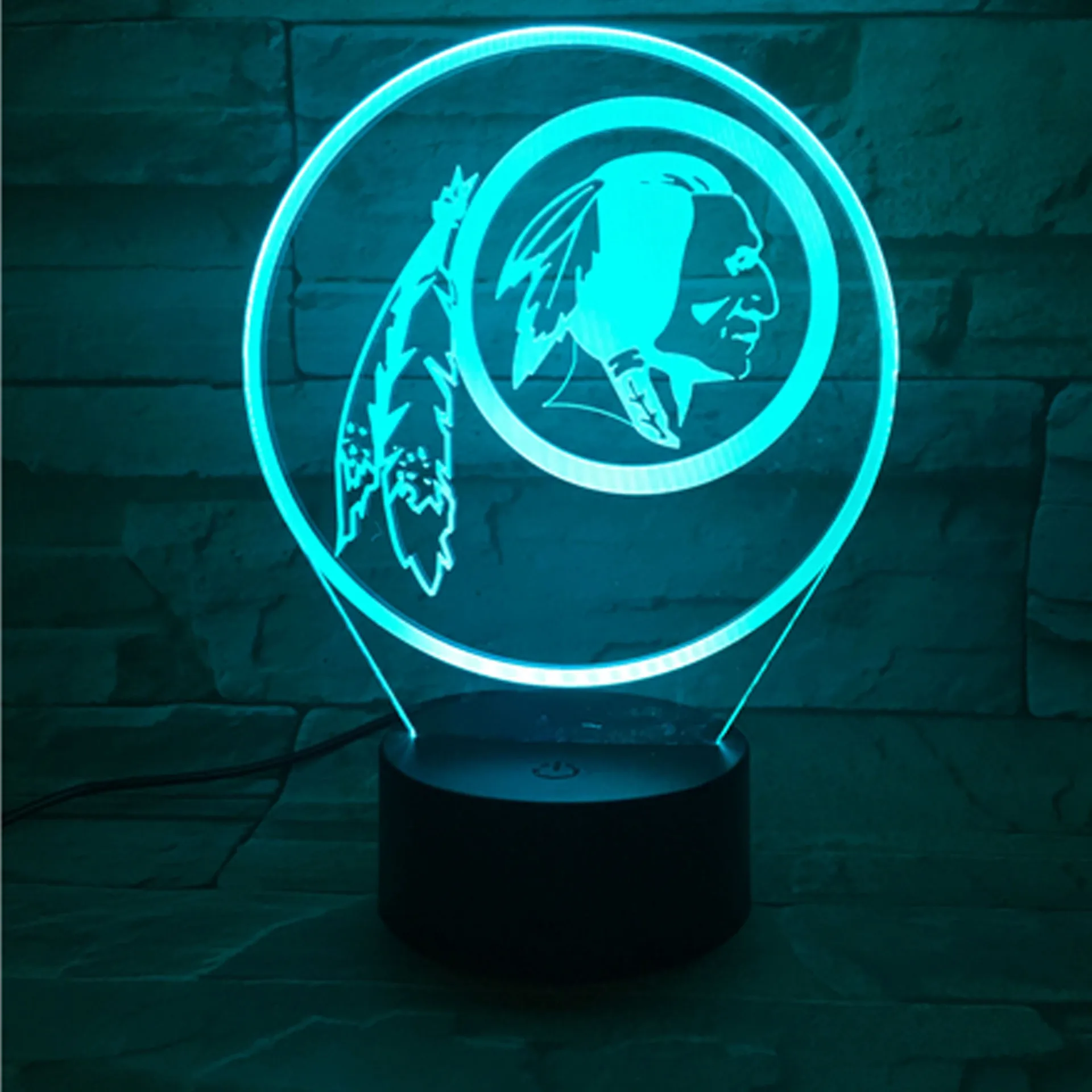 

Washington Redskins Washington Redskins3D Lamp Colorful Remote Control Touch Control Visual Lamp