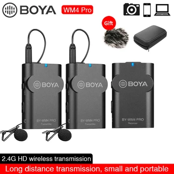 

BOYA BY-WM4 Pro K1/K2 Dual Channel Wireless Studio Condenser Microphone Lavalier Lapel Interview Mic for DSLR Camera Smartphone