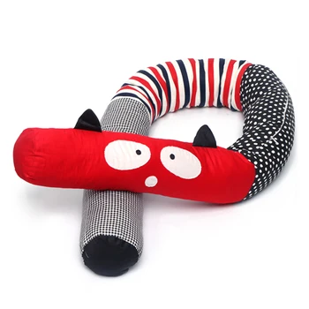 

2m Baby Cot Bumper Pillow Crib Bed Toddler Protection Cushion Cotton Printed Washable Case Detachable Filling Cot Bumper Pillow