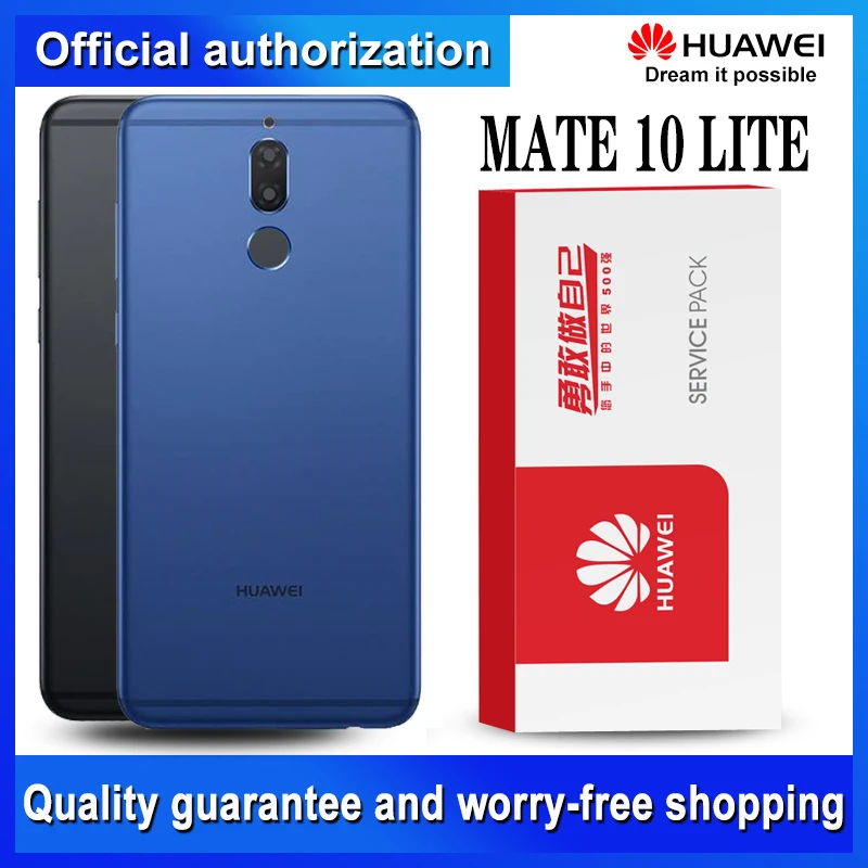 Оригинальный задний корпус Замена для Huawei Mate 10 Lite задняя крышка батарея стекло с