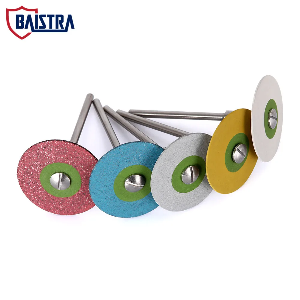 Rueda pulidora de diamante de goma, disco Dental de 26mm para restauración de porcelana y circonia