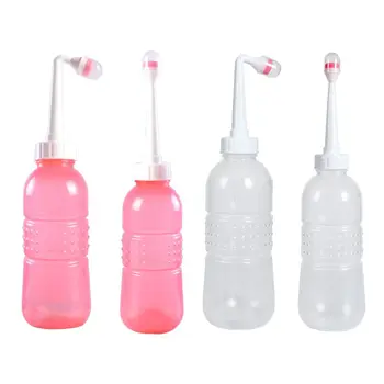 

600ml Portable Travel Handheld Bidet Sprayer Personal Private Cleaner Hygiene Washer Bottle Enema Douche with Nozzle Cap