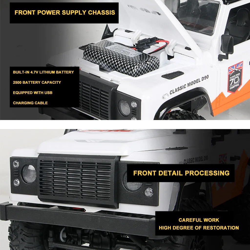 MN-99A 2,4G 1/12 4WD RTR военный гусеничный Радиоуправляемый Багги пикап автомобиль четырехколесный альпинистский автомобиль Land Rover Defender RC автомобиль