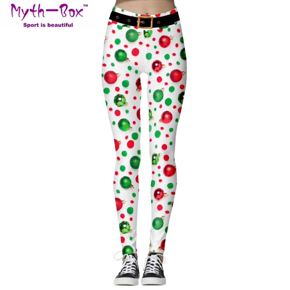 

Christmas Leggings Sport Women Festival Trousers Bells 3D Print Gym Running Pants Santa Leggins Quick Dry Capris Fitness Tights